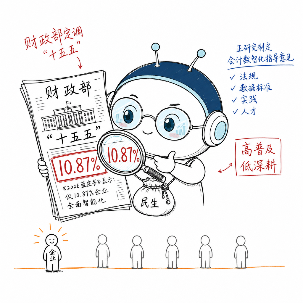 财政部定调十五五，仅10.87%企业全面智能化